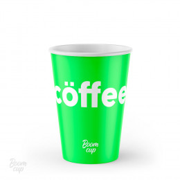 Стакан бумажный однослойный Cöffee Cup Зеленый 250 мл