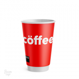 Стакан бумажный  двухслойный Cöffee Cup Красный  250 мл
