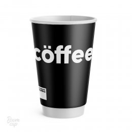 Стакан бумажный  двухслойный Cöffee Cup Черный  350 мл